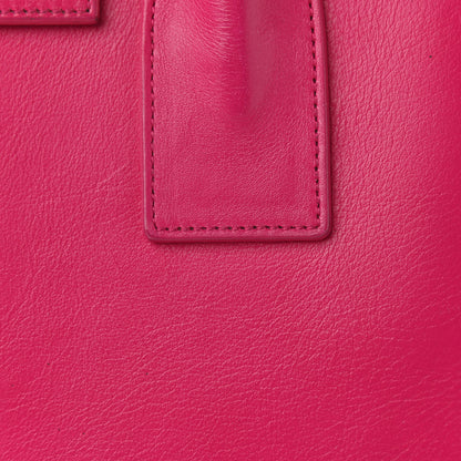 Saint Laurent Calfskin Small Sac De Jour Lipstick Fuchsia 13 of 22