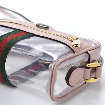 Gucci Vinyl Web Mini Ophidia Transparent Shoulder Bag Perfect Pink 6 of 9