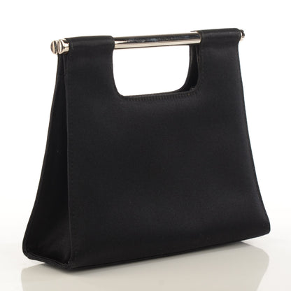 Chanel Satin Bar Handle Clutch Black 3 of 6