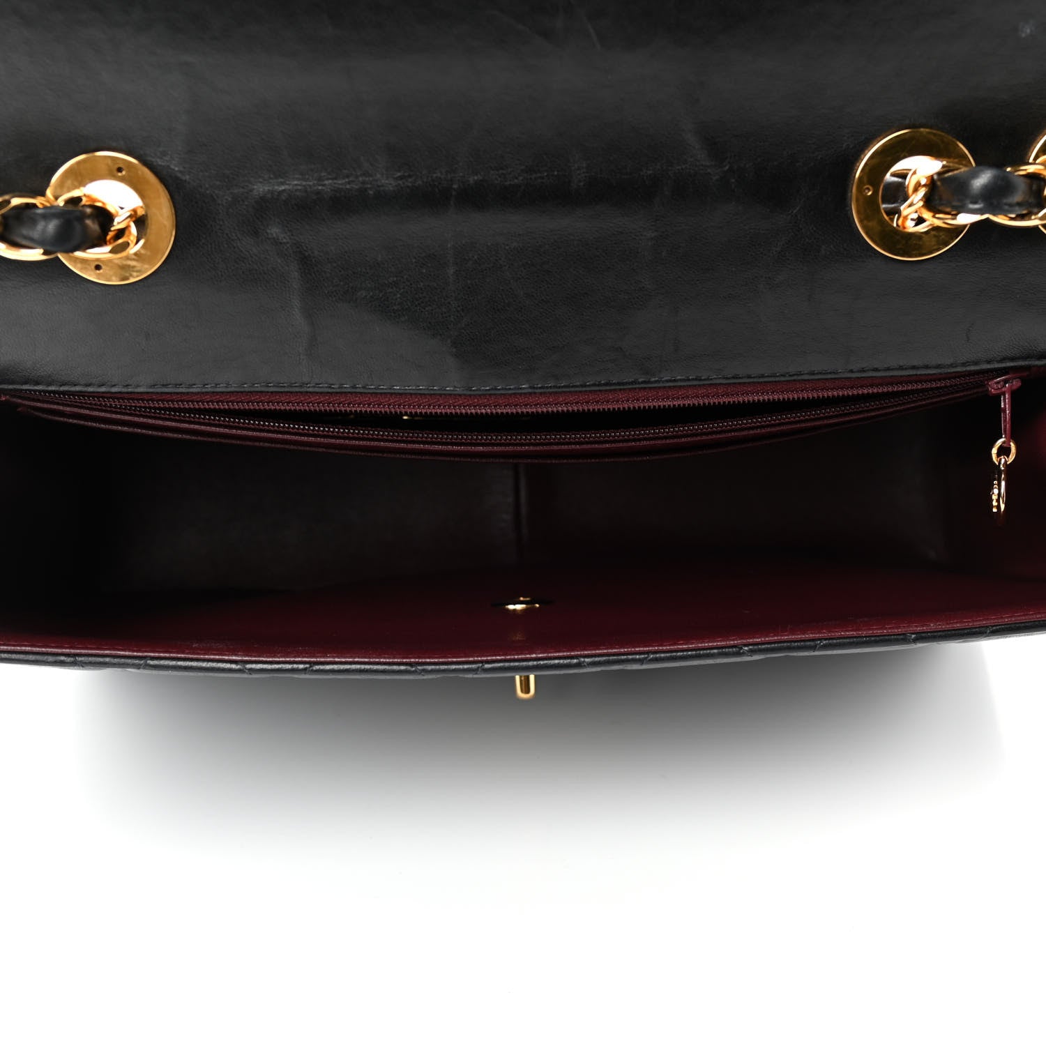 Chanel Lambskin Quilted Jumbo Single Flap Black 4 of 5
