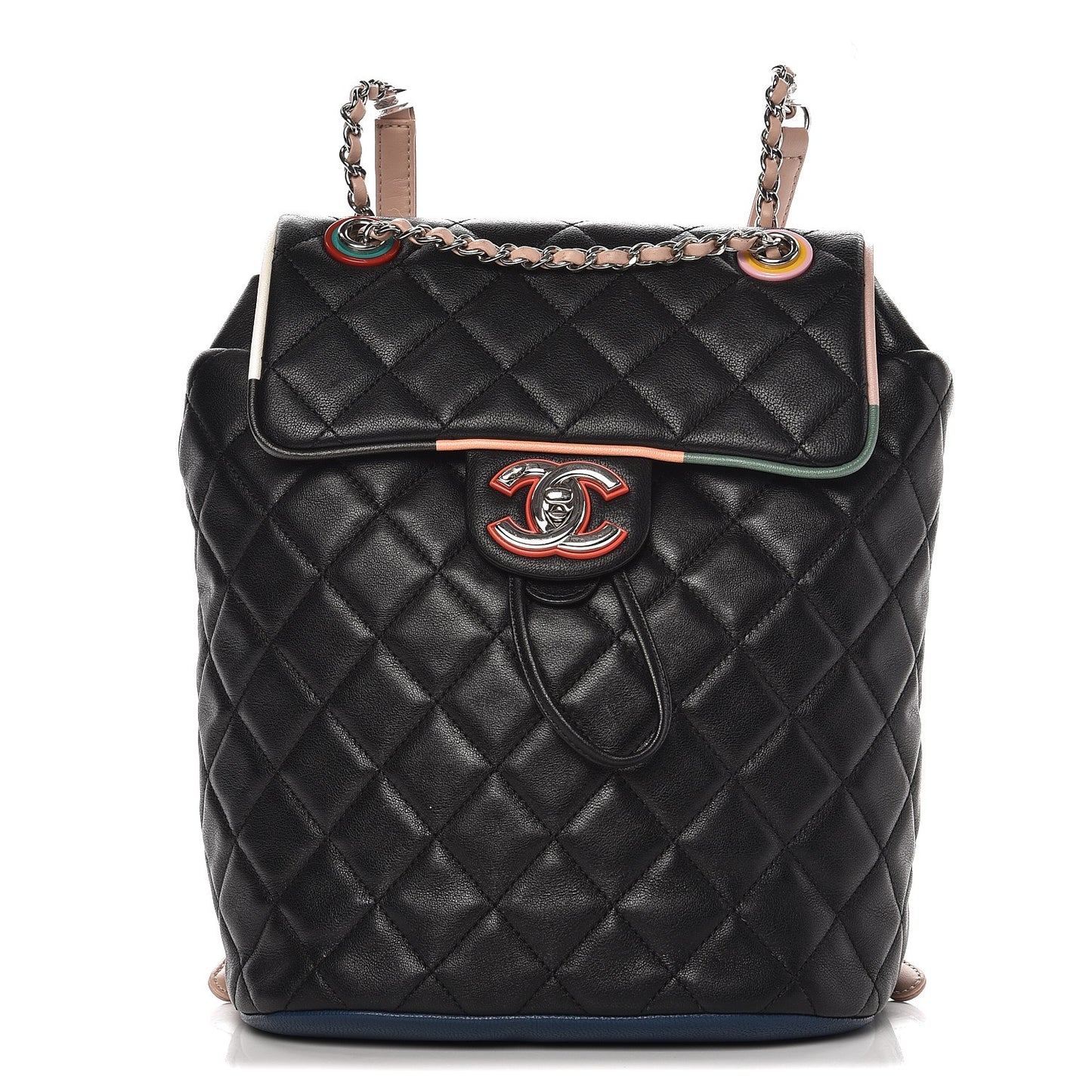 Lambskin Quilted Small Cuba Urban Spirit Backpack Black