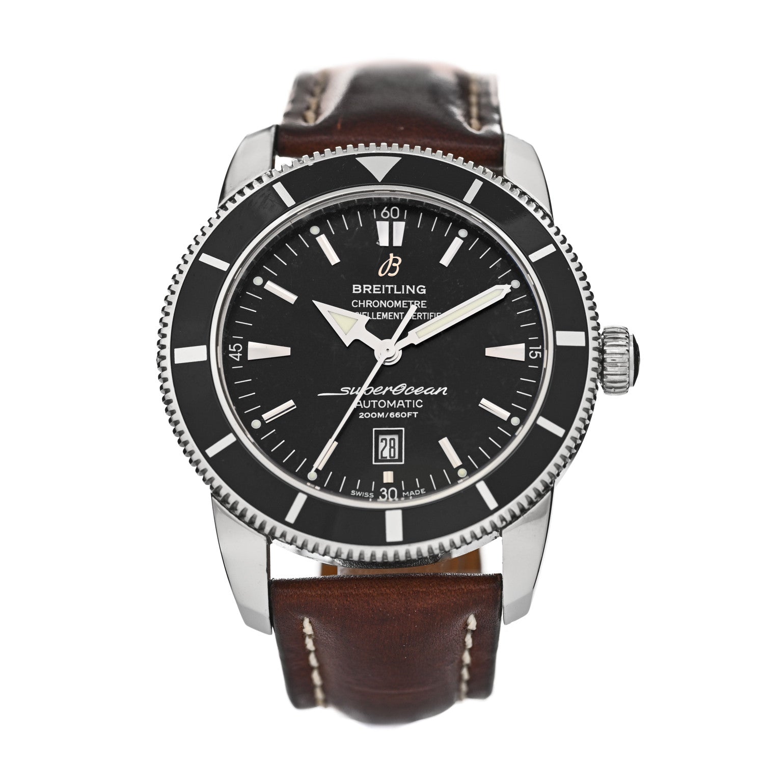 Breitling Stainless Steel Calfskin 46mm Superocean Heritage 46 Automatic Watch Black A17320 1 of 6