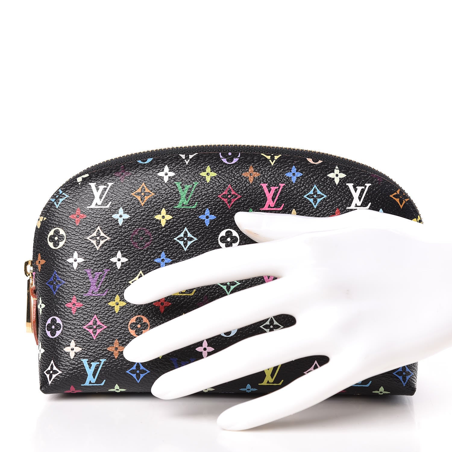 Louis Vuitton Monogram Multicolor Cosmetic Pouch Black Grenade 2 of 7