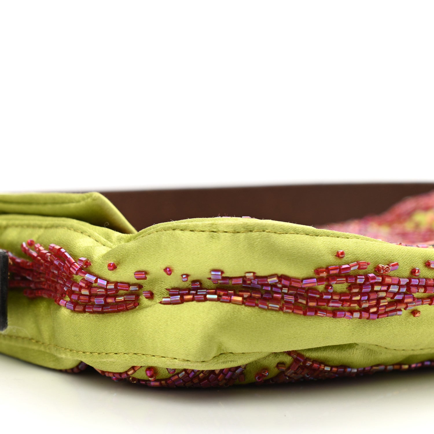 Fendi Satin Snakeskin Beaded Baguette Multicolor 8 of 10