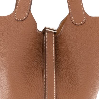 Hermes Taurillon Clemence Picotin Lock 18 PM Gold 8 of 11