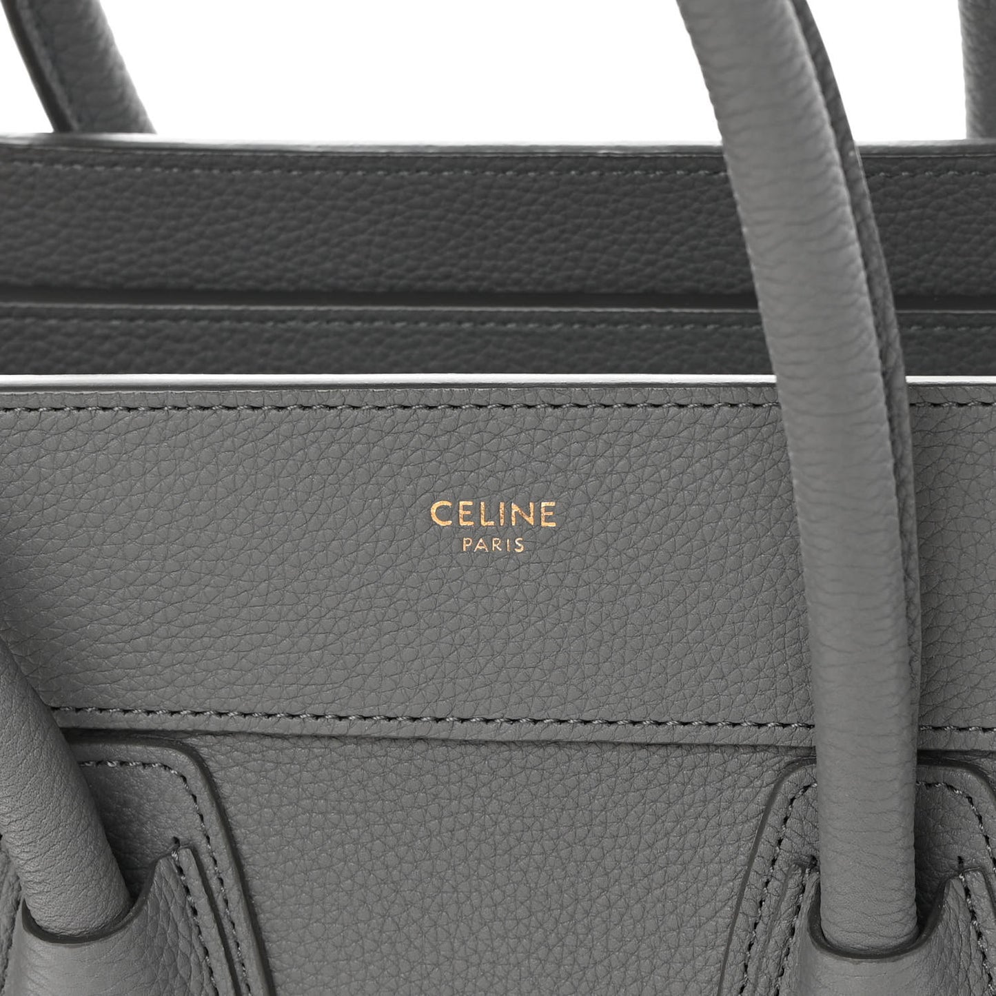 Baby Drummed Calfskin Micro Luggage Kohl