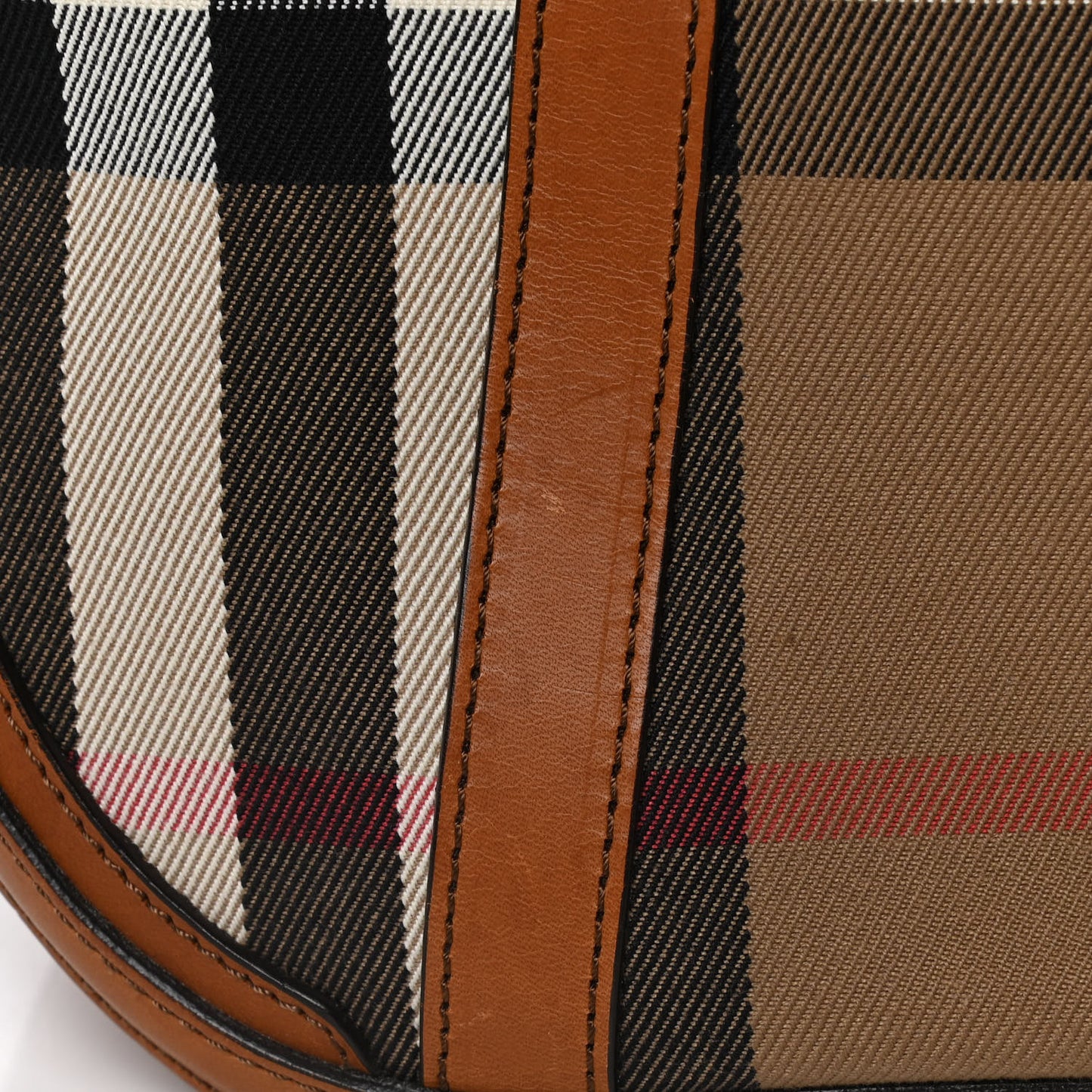 Bridle Calfskin House Check Small Orchard Bowling Bag Deep Claret