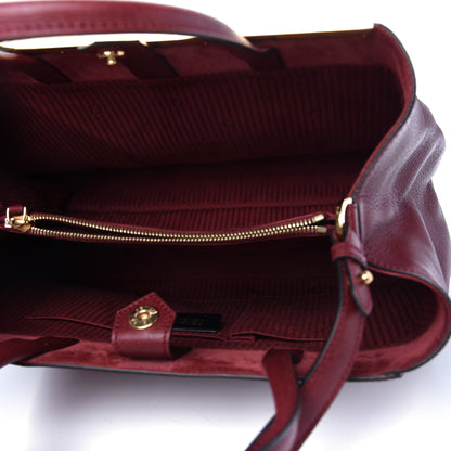 Fendi Vitello Elite Regular 2Jours Tote Rosso Scuro Ciliegia 5 of 10