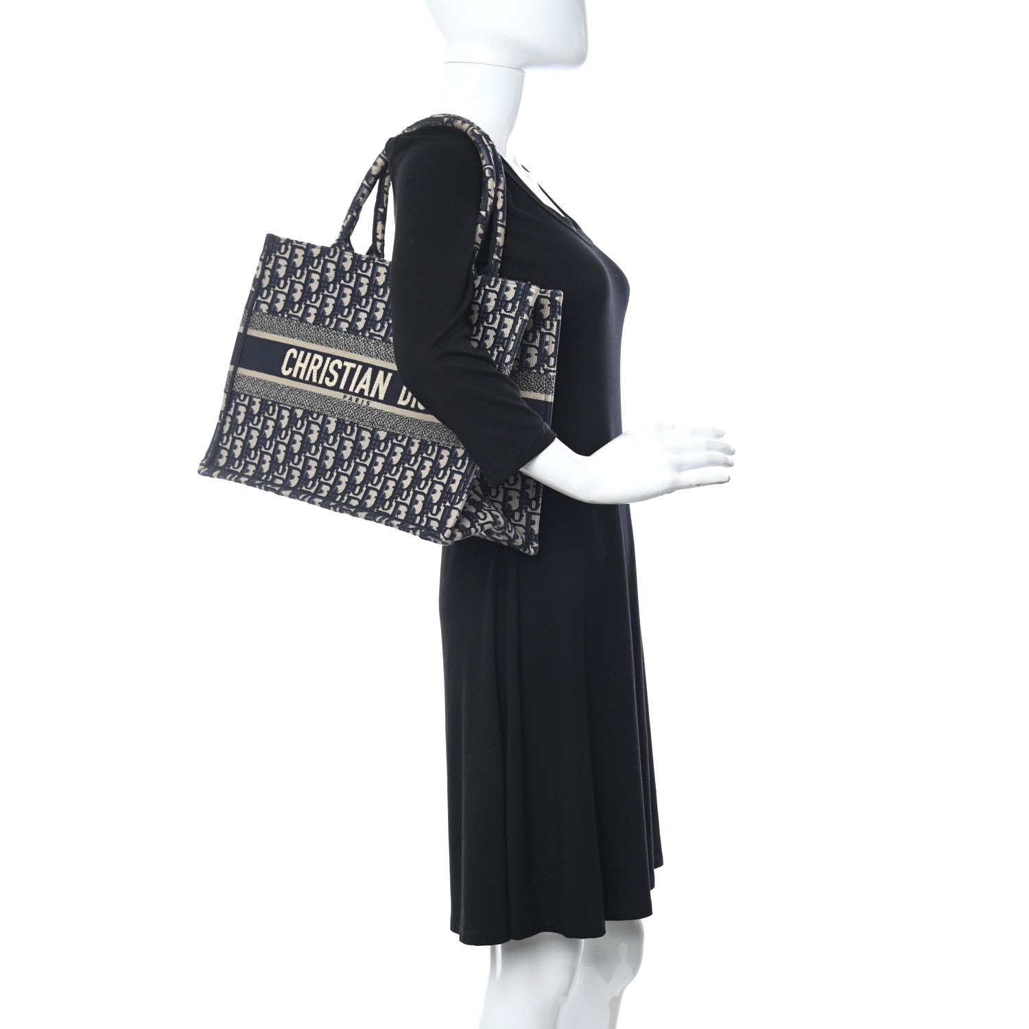 Christian Dior Oblique Medium Book Tote Blue Multicolor 2 of 10