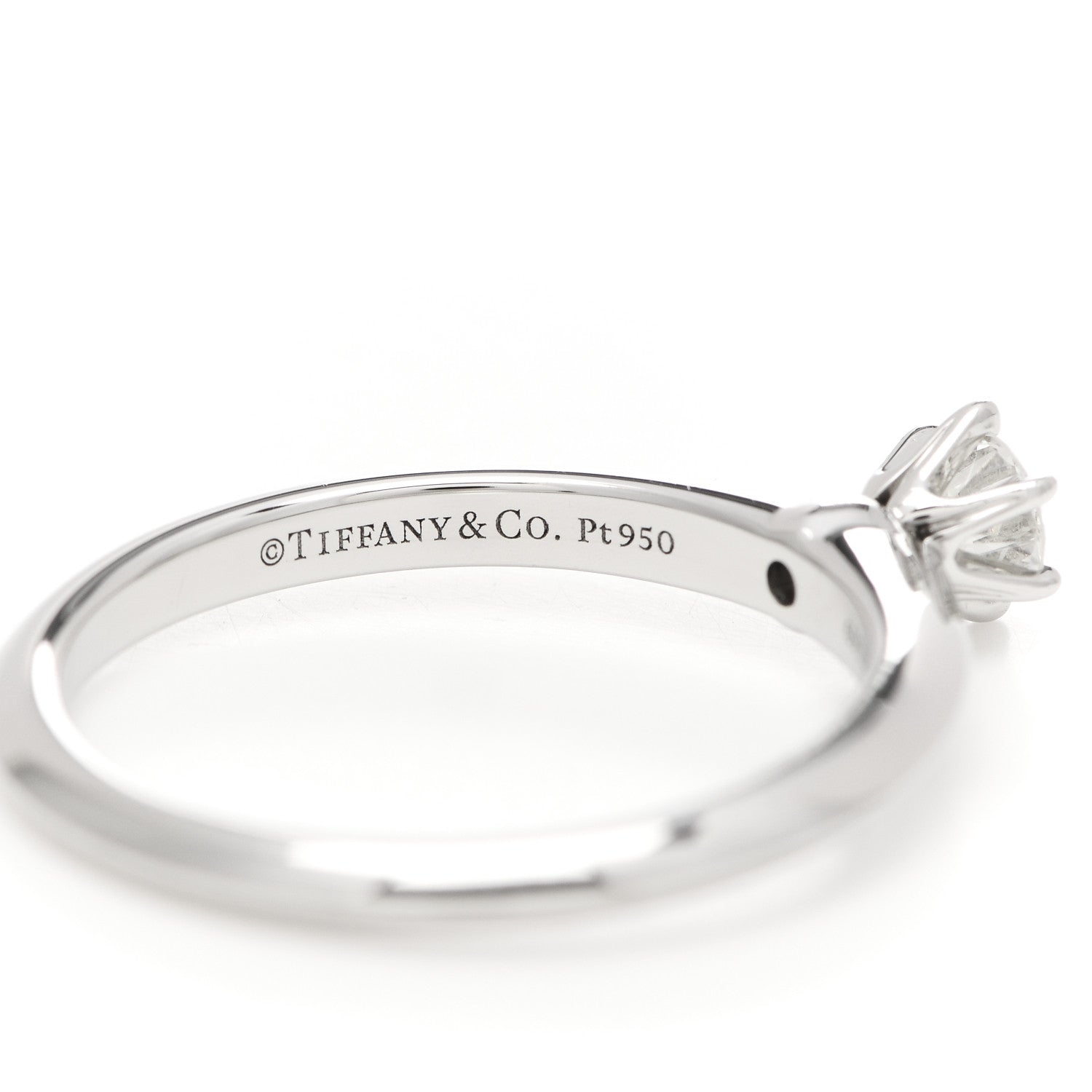 Tiffany Platinum Diamond .22ct Solitaire Engagement Ring 51 5.75 5 of 6