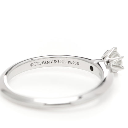Tiffany Platinum Diamond .22ct Solitaire Engagement Ring 51 5.75 5 of 6