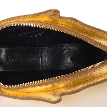 Saint Laurent Metallic Calfskin Gun Clutch Gold 5 of 6