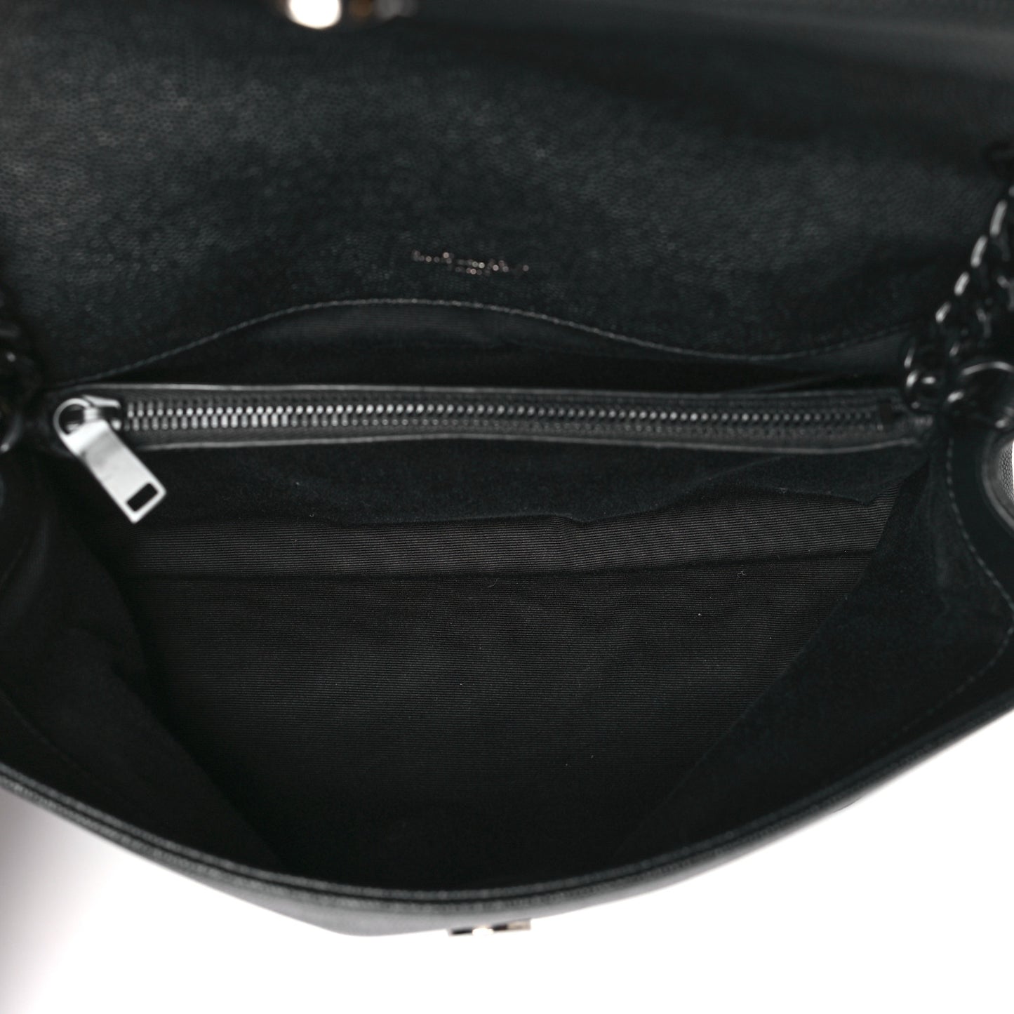 Grain De Poudre Medium West Hollywood Monogram Fold-Over Black