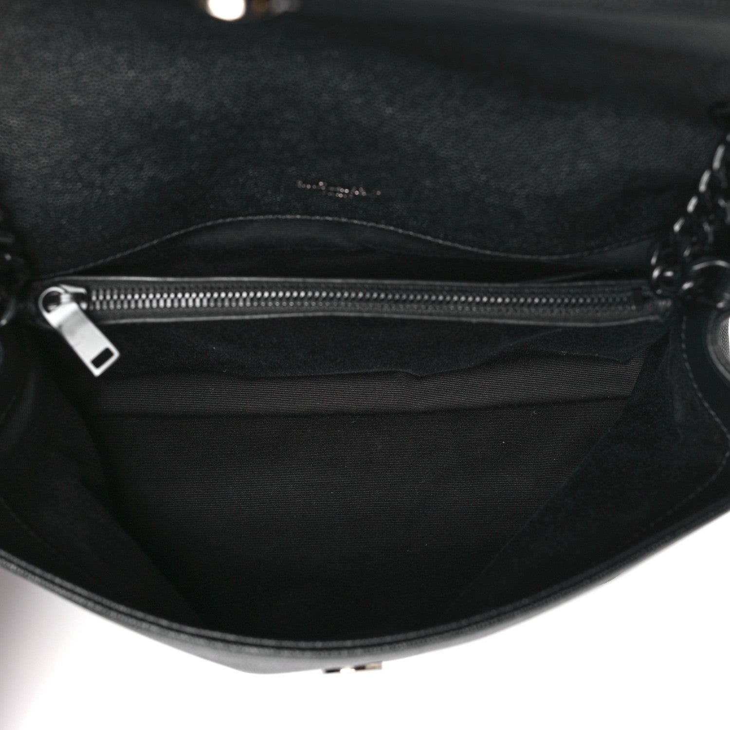 Saint Laurent Grain De Poudre Medium West Hollywood Monogram Fold-Over Black 5 of 9