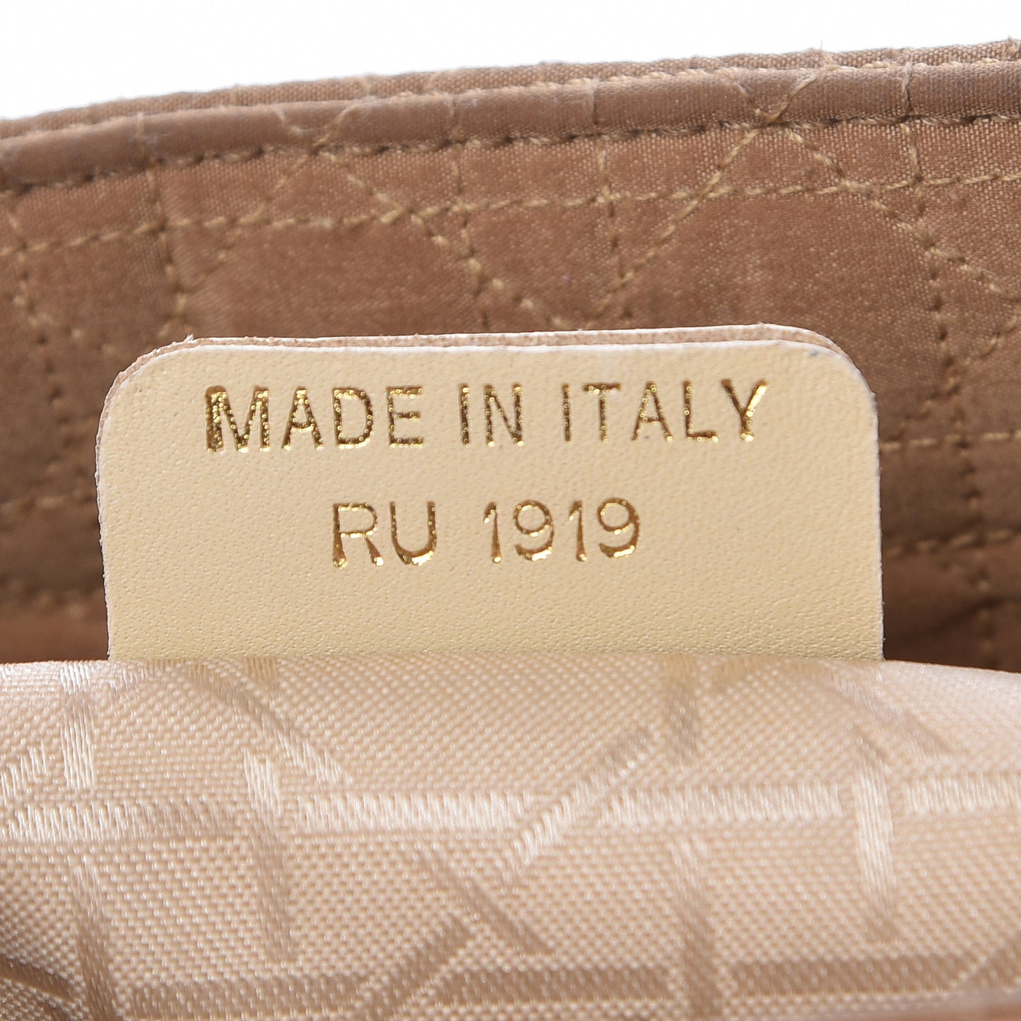 Nylon Cannage Medium Lady Dior Beige