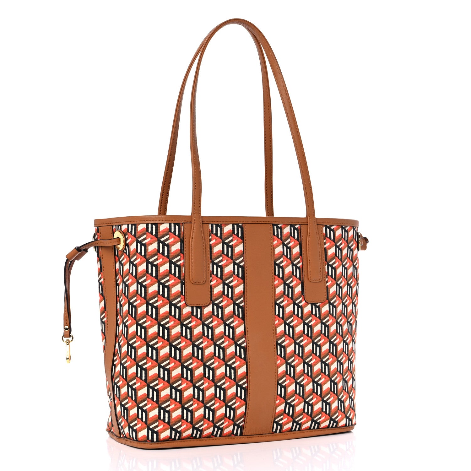 MCM Visetos Small Liz Reversible Shopper Tote Cognac 10 of 13
