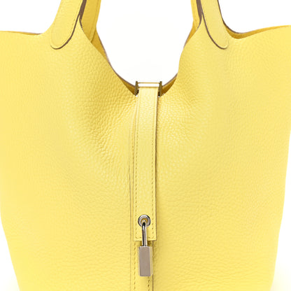 Hermes Taurillon Clemence Picotin Lock 22 MM Lime 8 of 12