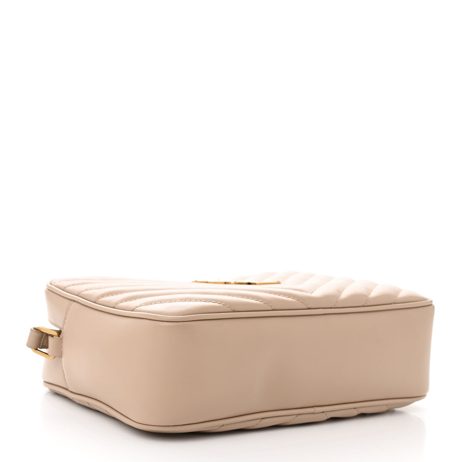 Saint Laurent Calfskin Matelasse Monogram Lou Camera Bag Dark Beige 4 of 13