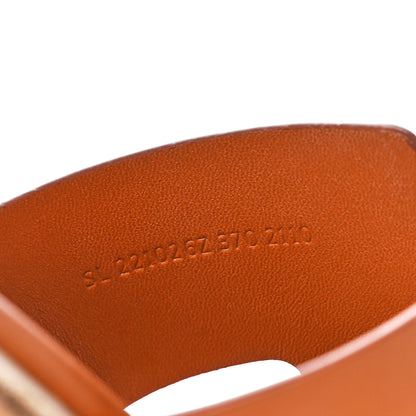 Hermes Calfskin Cork Eze 30 Sandals 37 Marron Glaise 8 of 9