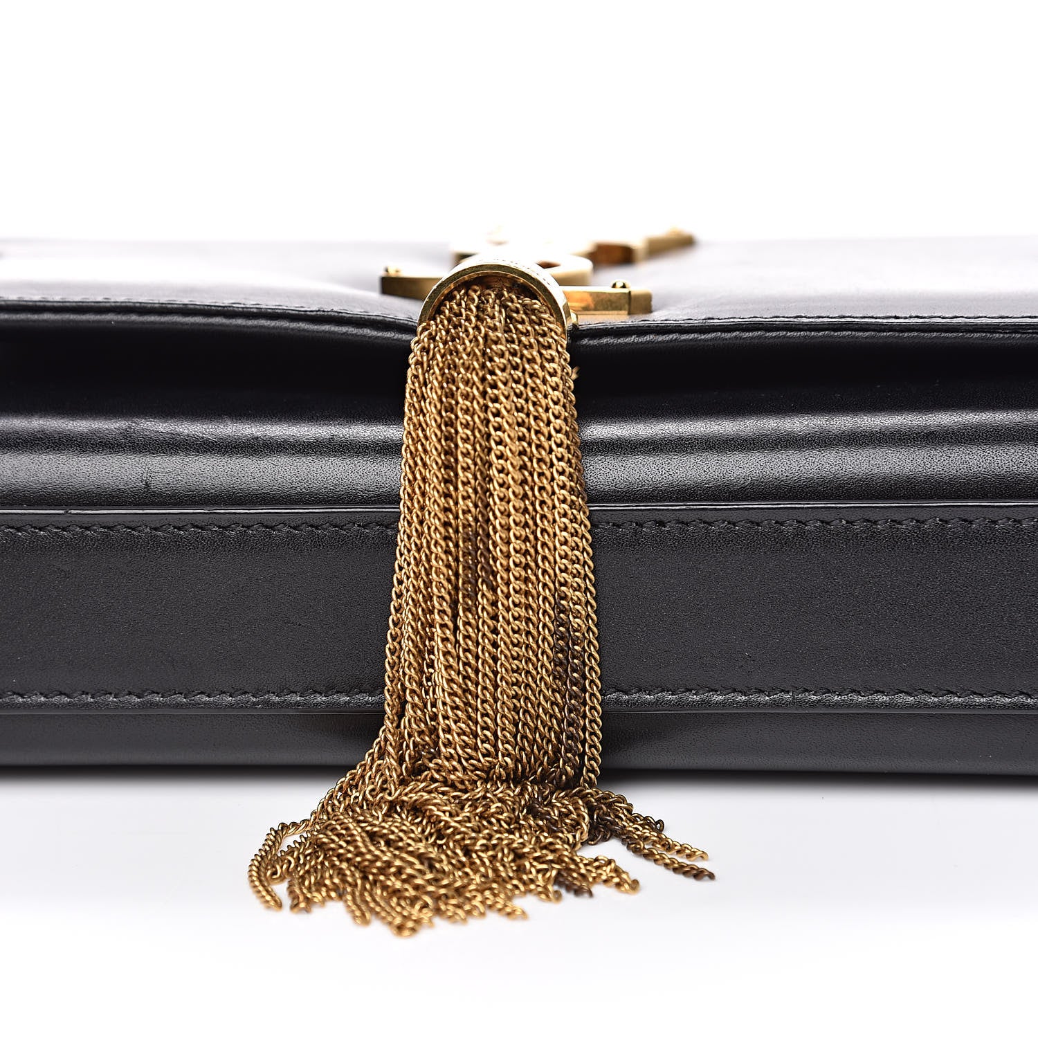 Saint Laurent Calfskin Small Classic Monogram Kate Tassel Satchel Black 9 of 15