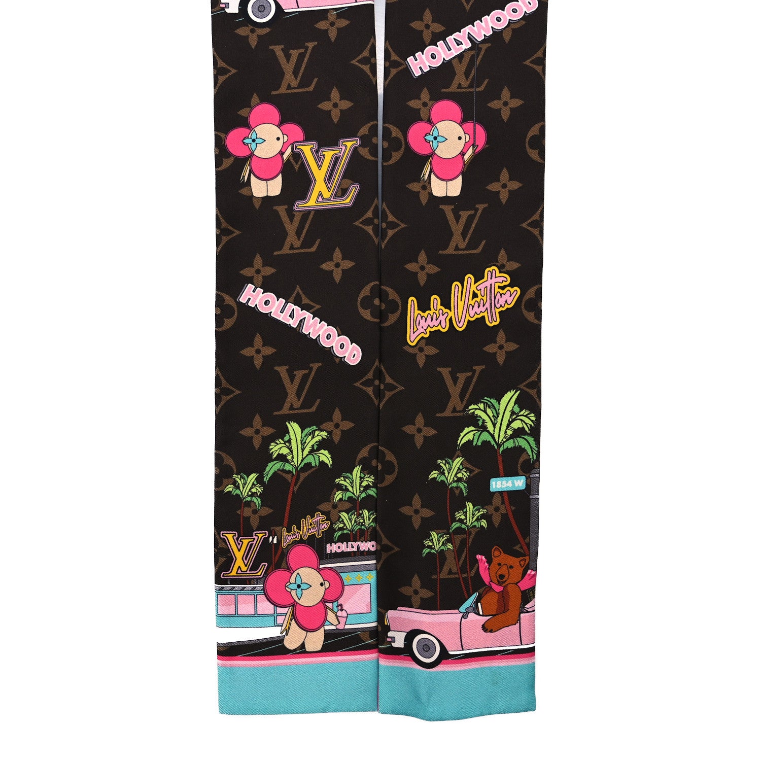 Louis Vuitton Silk Monogram 2021 Hollywood Christmas Animation Bandeau Marron 2 of 5