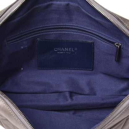 Chanel Iridescent Calfskin Quilted Large Shiva Flap Grey 5 of 9
