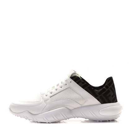 Fendi Vitello Technical Mesh FF Mens Sneakers 7 Ultra White Maya Black 1 of 8