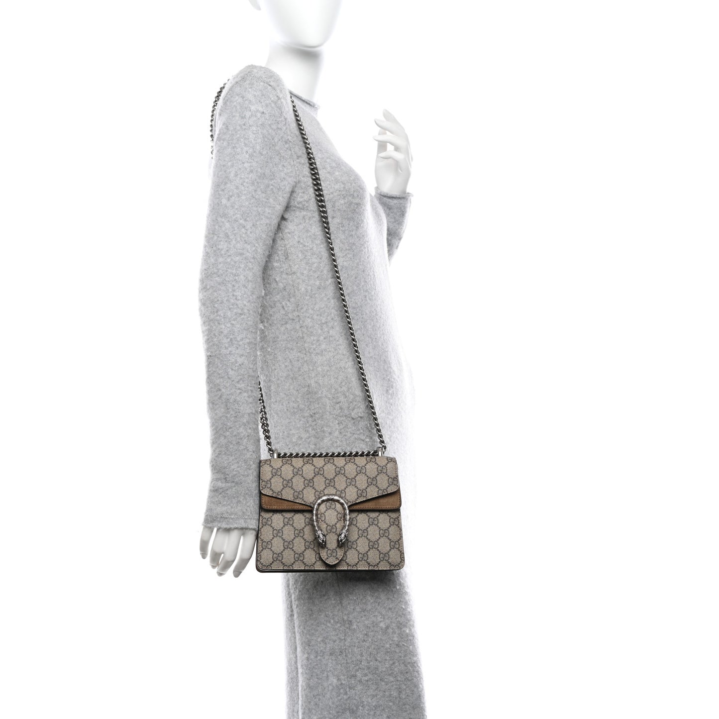 GG Supreme Monogram Mini Dionysus Shoulder Bag Taupe