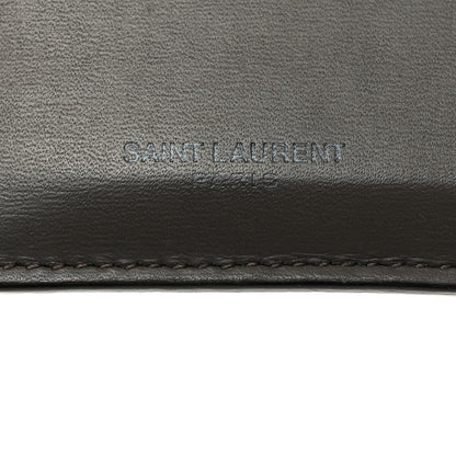 Saint Laurent Calfskin 5 Fragments Zip Pouch Card Holder Fog 8 of 10