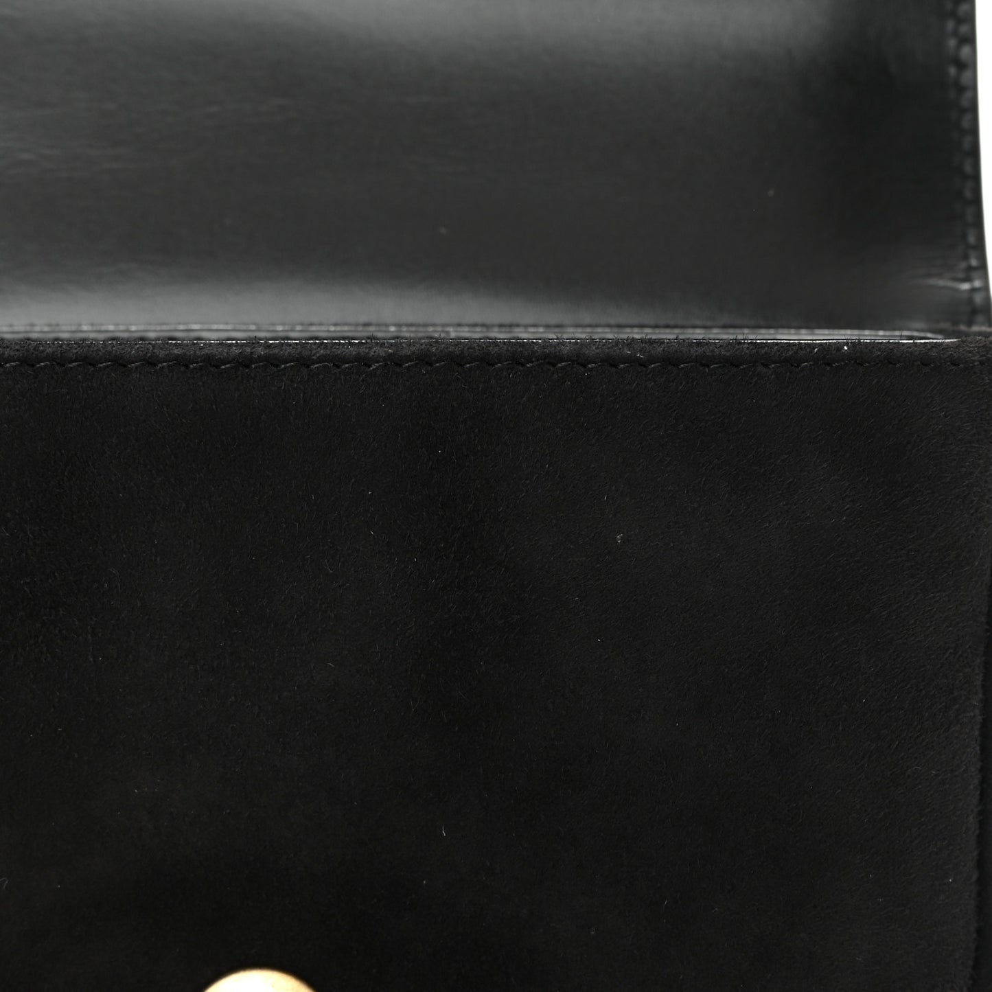 Shiny Calfskin Quilted Suede Goatskin Belt Bag Black