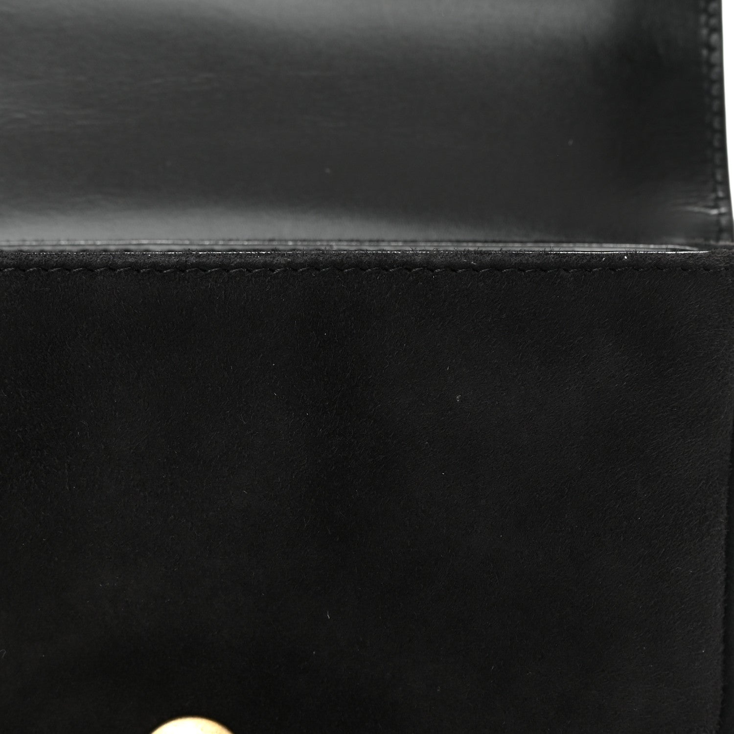 Chanel Shiny Calfskin Quilted Suede Goatskin Belt Bag Black 11 of 13