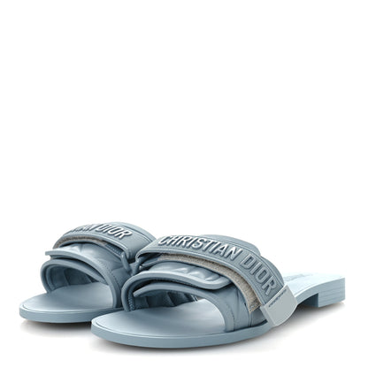 Christian Dior Rubber Macrocannage Dio(r)evolution Slide Sandals 36 Bracing Blue 4 of 11