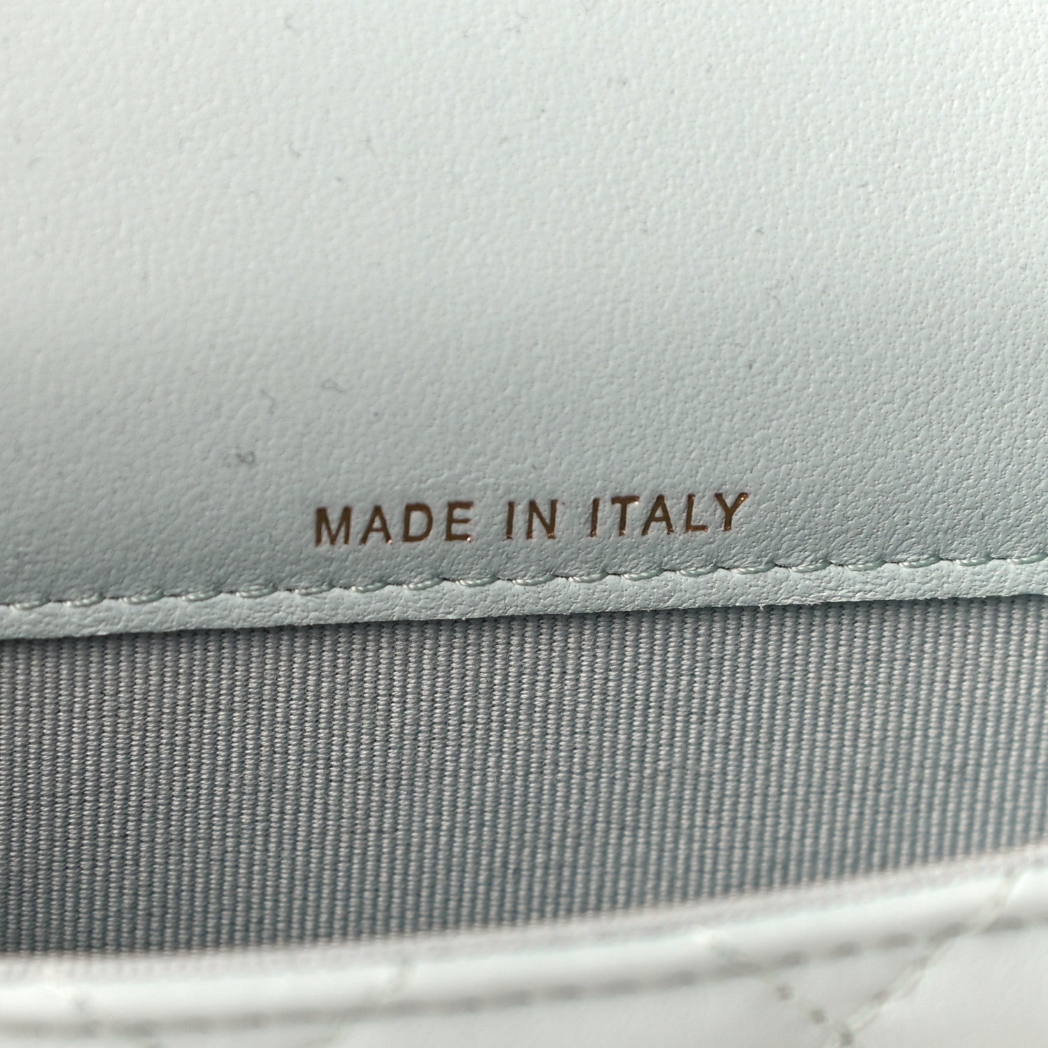 Chanel Lambskin Quilted Top Handle Flap Coin Purse With Chain Light Blue 7 of 12