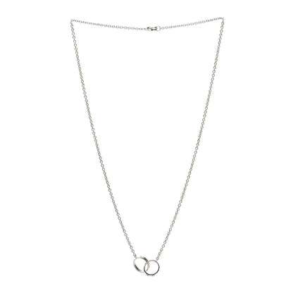 Cartier 18K White Gold Interlocking LOVE Necklace 2 of 5
