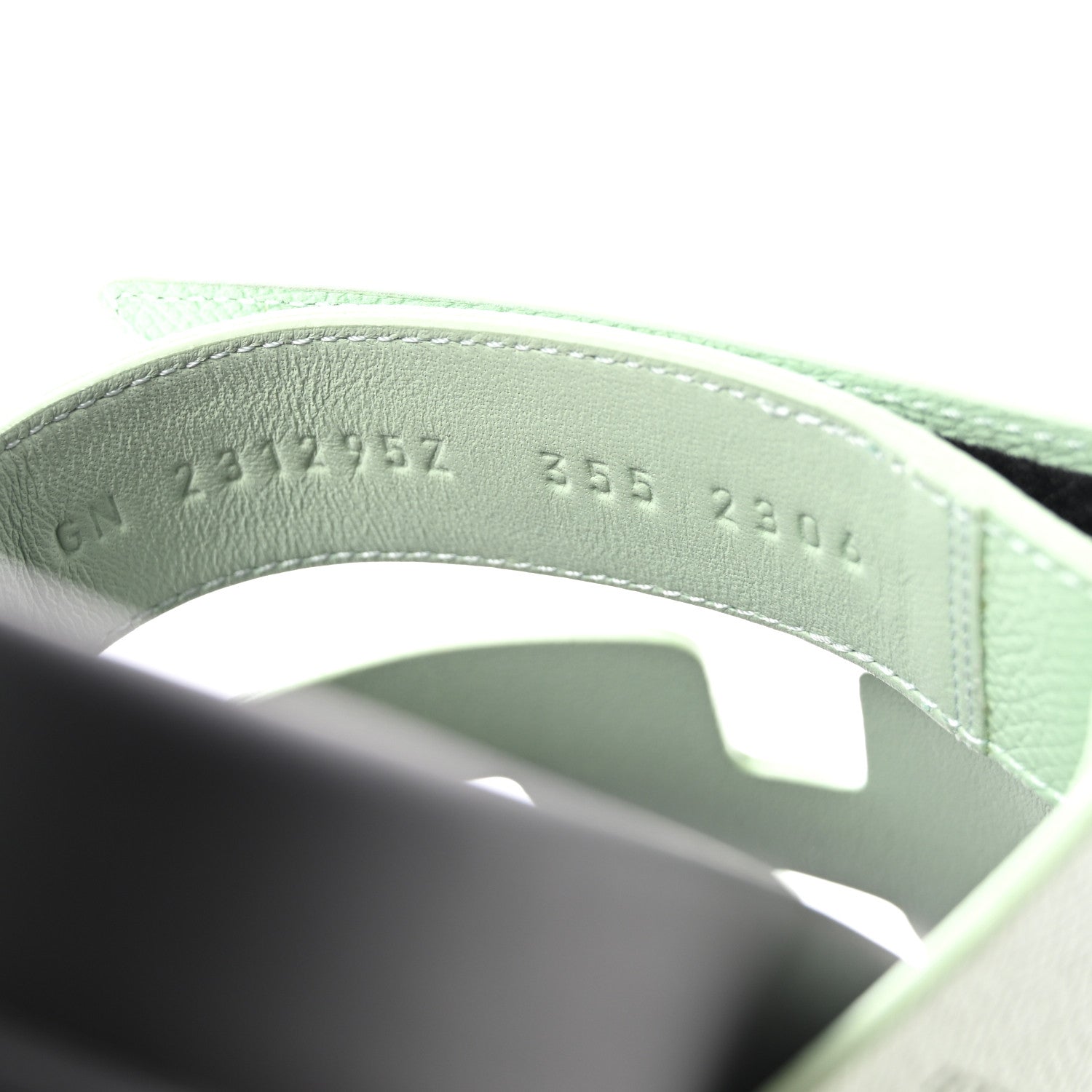 Hermes Epsom Womens Chypre Sandals 35.5 Vert Jade 9 of 10