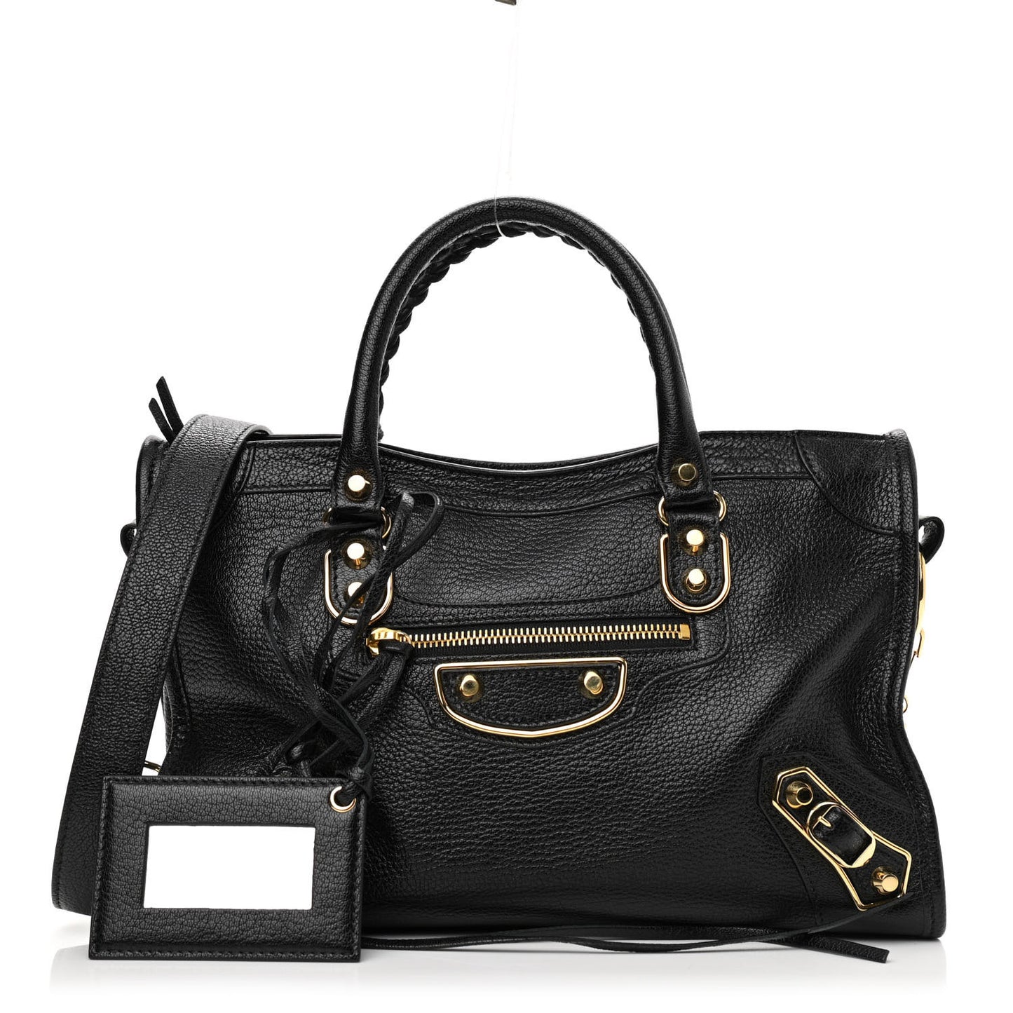 Chevre Gold Metallic Edge Hardware S City Black