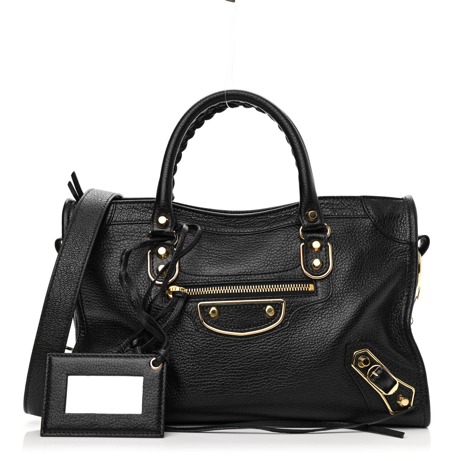 Balenciaga Chevre Gold Metallic Edge Hardware S City Black 1 of 9