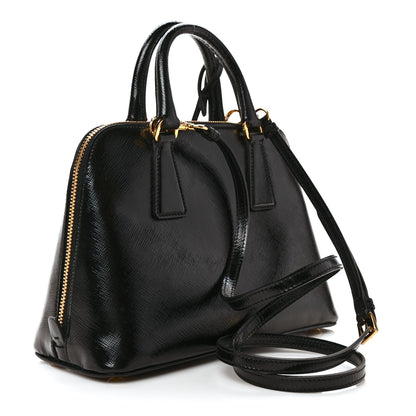 Prada Saffiano Vernice Small Promenade Tote Black 3 of 10