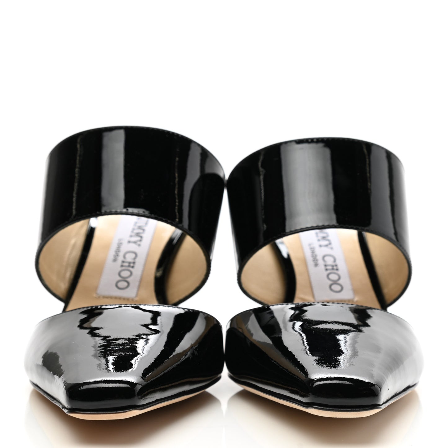 Patent Calfskin Hawke 65 Mules 37.5 Black