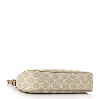 Gucci GG Supreme Monogram Textured Dollar Calfskin Small Ophidia Hobo Beige Mystic White Oatmeal 4 of 10