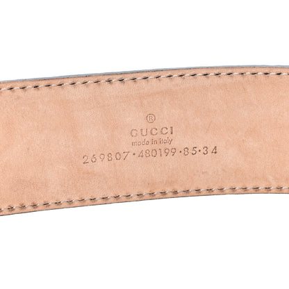 Gucci Calfskin Horsebit Belt 85 34 Black 3 of 5