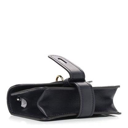 Chloe Calfskin Crocodile Embossed Aby Chain Shoulder Bag Full Blue 3 of 8