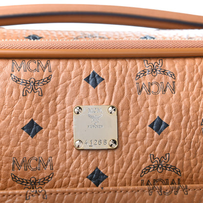 MCM Visetos Small Traveler Cabin Trolley Suitcase Cognac 5 of 8