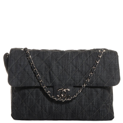 Chanel Denim Quilted Stretch Spirit Messenger Bag 1 of 8