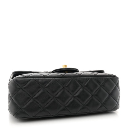 Chanel Lambskin Quilted Mini Rectangular Pearl Crush Flap Black 4 of 11