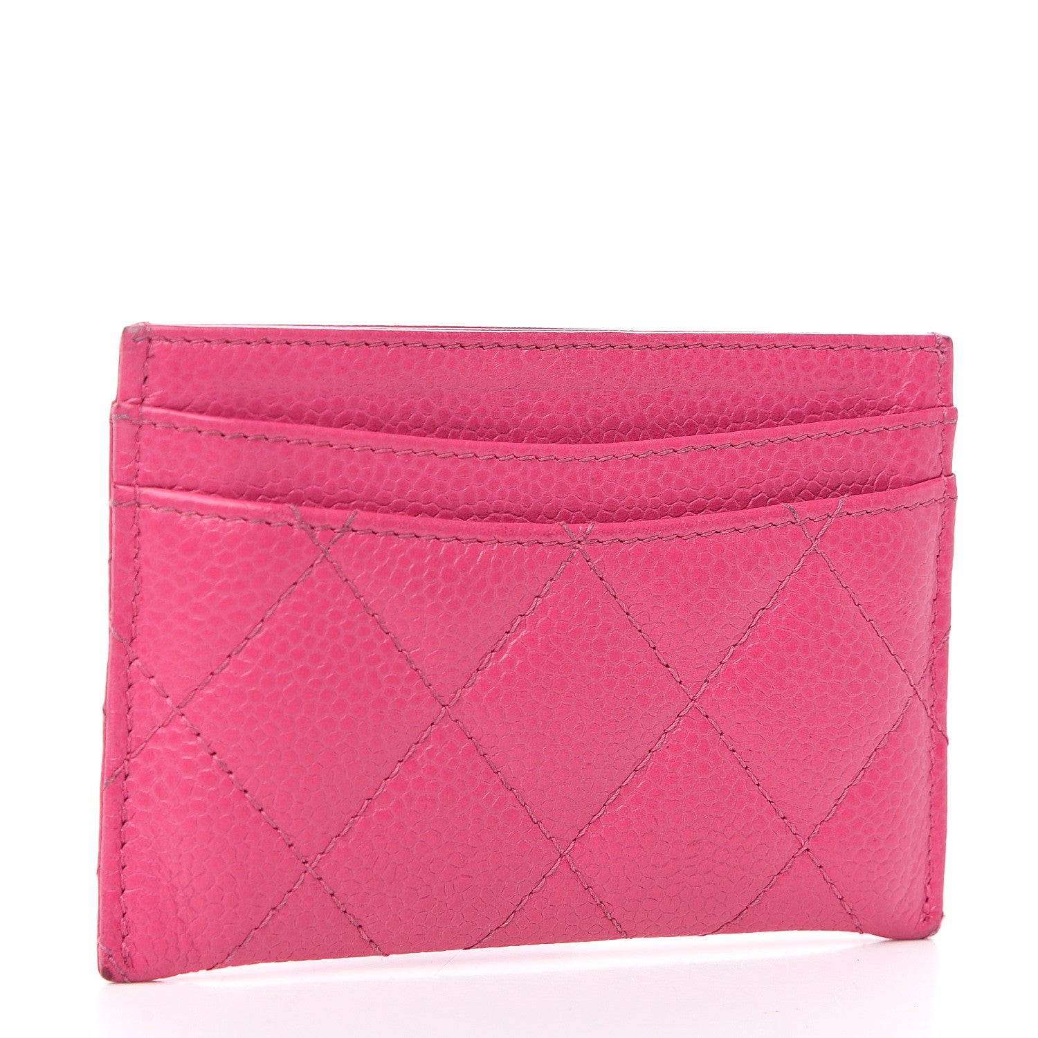 Chanel Caviar Quilted Card Holder Pink 2 of 12