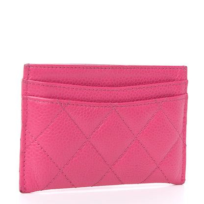 Chanel Caviar Quilted Card Holder Pink 2 of 12