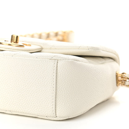 Chanel Caviar Quilted Mini Chain Soul Flap White 9 of 10