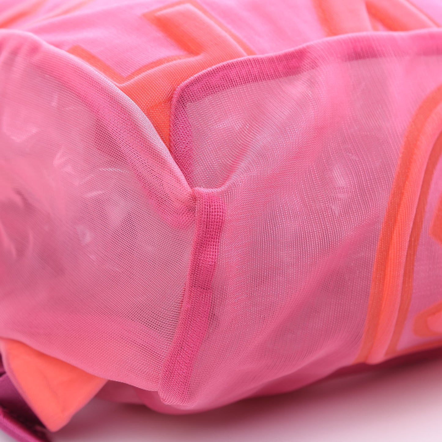 Mesh Nylon Logo Backpack Pink