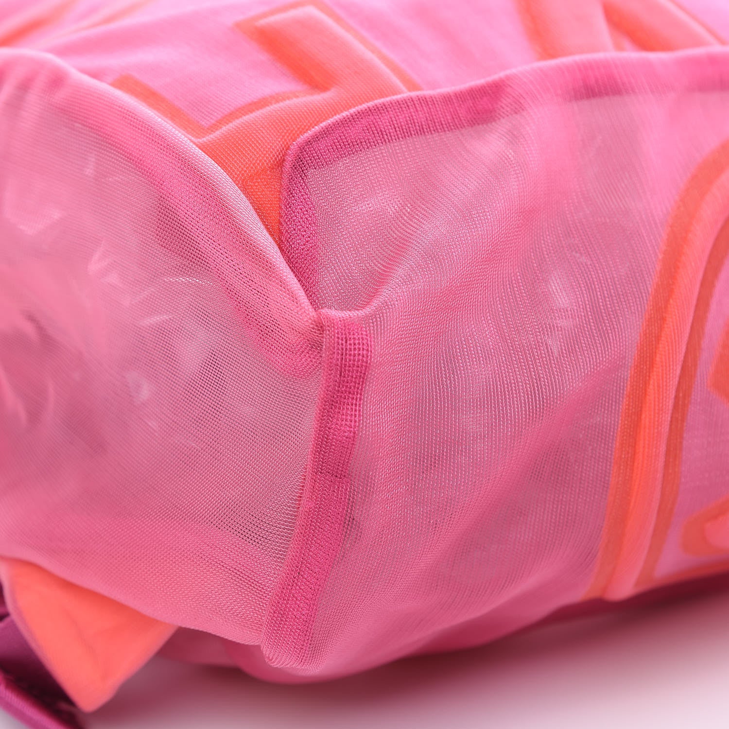 Chanel Mesh Nylon Logo Backpack Pink 8 of 10